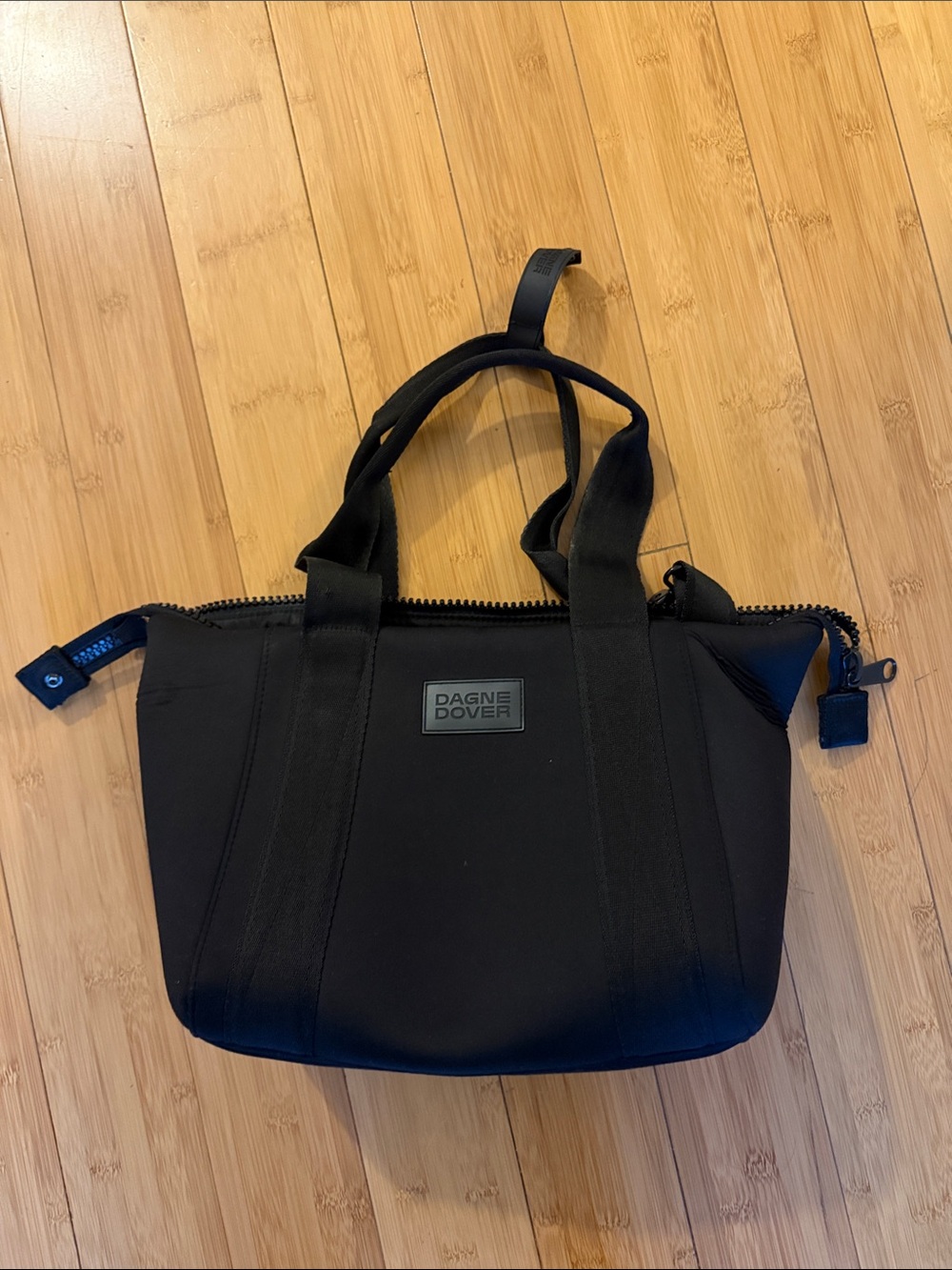 Dagne Dover Black LANDON NEOPRENE CARRYALL BAG